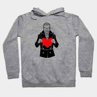 Brutal guy holding heart Hoodie